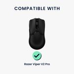 PC, gaming si accesorii - Periferice PC - Periferice Diverse - Grip mouse Kwmobile pentru Razer Viper V2 Pro, piele ecologica, negru, alb, autoadeziv, anti-alunecare - Infinity.ro
