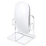 PC, gaming si accesorii - Periferice PC - Periferice Diverse - Suport Kwmobile pentru Apple Magic Mouse 1/2 si Logitech Pebble Wireless, plastic, alb, anti-alunecare, antipraf - Infinity.ro