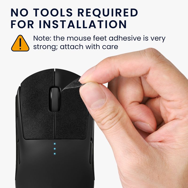 PC, gaming si accesorii - Periferice PC - Periferice Diverse - Grip mouse Kwmobile pentru Logitech G Pro Wireless 1, piele ecologica, negru, portocaliu, autoadeziv, anti-alunecare - Infinity.ro