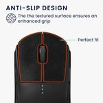 PC, gaming si accesorii - Periferice PC - Periferice Diverse - Grip mouse Kwmobile pentru Logitech G Pro Wireless 1, piele ecologica, negru, portocaliu, autoadeziv, anti-alunecare - Infinity.ro