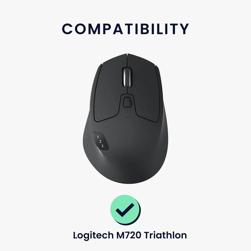 PC, gaming si accesorii - Periferice PC - Periferice Diverse - Set picioruse mouse Kwmobile pentru Logitech M720 Triathlon, PTFE, negru, autoadezive, alunecare usoara - Infinity.ro