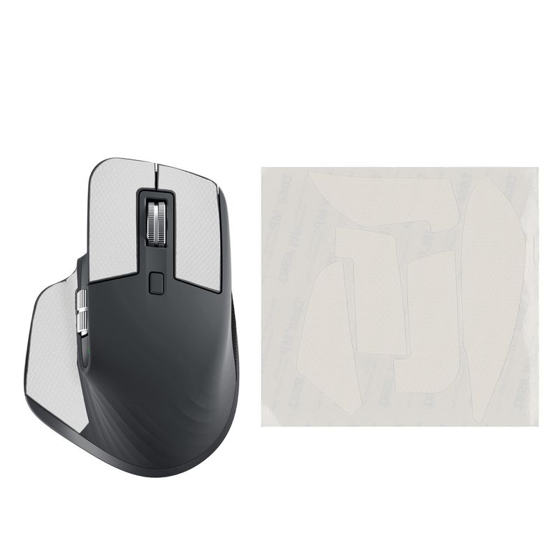 PC, gaming si accesorii - Periferice PC - Periferice Diverse - Grip mouse Kwmobile pentru Logitech MX Master 3S, piele ecologica, alb, autoadeziv, anti-alunecare - Infinity.ro