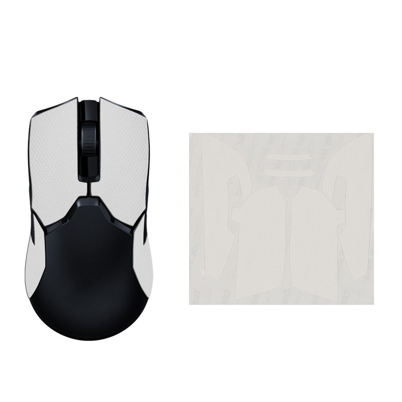 PC, gaming si accesorii - Periferice PC - Periferice Diverse - Grip mouse Kwmobile pentru Razer Viper Ultimate, piele ecologica, alb, autoadeziv, anti-alunecare - Infinity.ro