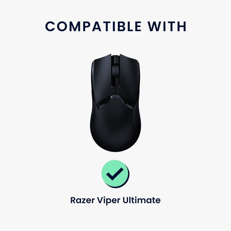 PC, gaming si accesorii - Periferice PC - Periferice Diverse - Grip mouse Kwmobile pentru Razer Viper Ultimate, piele ecologica, alb, autoadeziv, anti-alunecare - Infinity.ro
