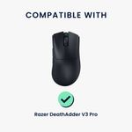PC, gaming si accesorii - Periferice PC - Periferice Diverse - Grip mouse Kwmobile pentru Razer DeathAdder V3 Pro, piele ecologica, alb, autoadeziv, anti-alunecare - Infinity.ro