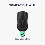 PC, gaming si accesorii - Periferice PC - Periferice Diverse - Grip mouse Kwmobile pentru Razer Viper V2 Pro, piele ecologica, alb, autoadeziv, anti-alunecare - Infinity.ro