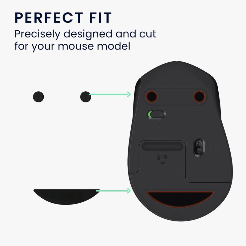 PC, gaming si accesorii - Periferice PC - Periferice Diverse - Set picioruse mouse Kwmobile pentru Logitech M330/M280/M275, PTFE, negru, autoadezive, alunecare usoara - Infinity.ro