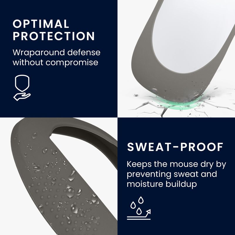 PC, gaming si accesorii - Periferice PC - Periferice Diverse - Husa mouse Kwmobile pentru Apple Magic Mouse 1/2, silicon, gri, anti-alunecare, protectie la socuri/zgarieturi - Infinity.ro