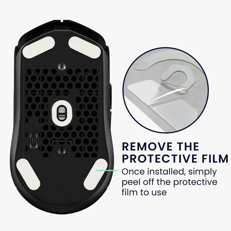 PC, gaming si accesorii - Periferice PC - Periferice Diverse - Set picioruse mouse Kwmobile pentru HyperX Pulsefire Haste 2, PTFE, alb, autoadezive, alunecare usoara - Infinity.ro