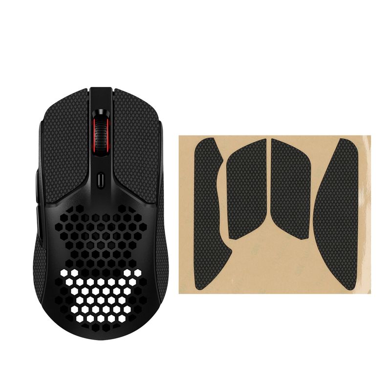 PC, gaming si accesorii - Periferice PC - Periferice Diverse - Grip mouse Kwmobile pentru HyperX Pulsefire Haste, piele ecologica, negru, autoadeziv, anti-alunecare - Infinity.ro
