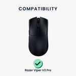 PC, gaming si accesorii - Periferice PC - Periferice Diverse - Set picioruse mouse Kwmobile pentru Razer Viper V3 Pro, PTFE, negru, autoadezive, alunecare usoara - Infinity.ro