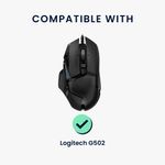 PC, gaming si accesorii - Periferice PC - Periferice Diverse - Grip mouse Kwmobile pentru Logitech G502, piele ecologica, alb, autoadeziv, anti-alunecare - Infinity.ro