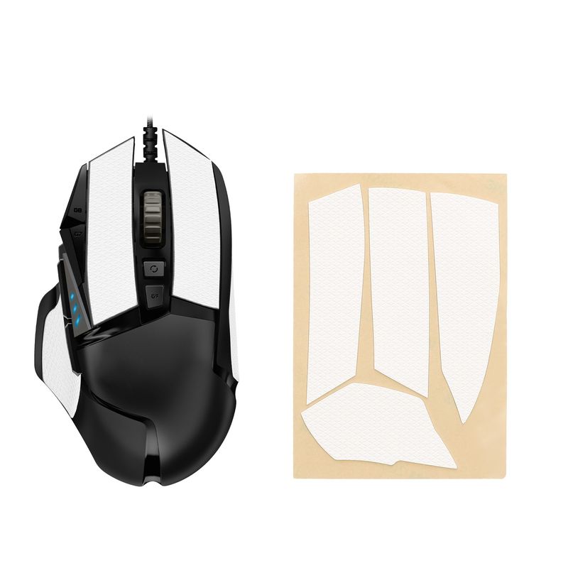 PC, gaming si accesorii - Periferice PC - Periferice Diverse - Grip mouse Kwmobile pentru Logitech G502, piele ecologica, alb, autoadeziv, anti-alunecare - Infinity.ro