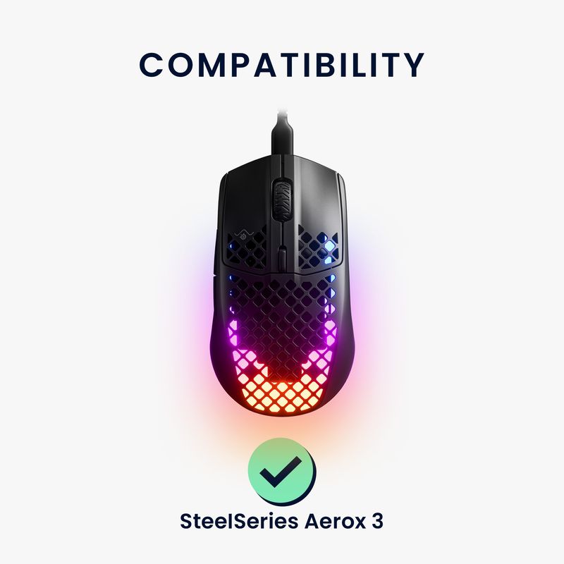 PC, gaming si accesorii - Periferice PC - Periferice Diverse - Set picioruse mouse Kwmobile pentru SteelSeries Aerox 3, PTFE, negru, autoadezive, alunecare usoara - Infinity.ro