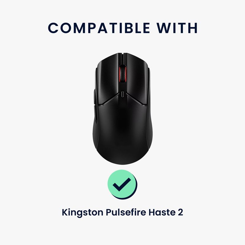 PC, gaming si accesorii - Periferice PC - Periferice Diverse - Grip mouse Kwmobile pentru HyperX Pulsefire Haste 2, piele ecologica, negru, autoadeziv, anti-alunecare - Infinity.ro