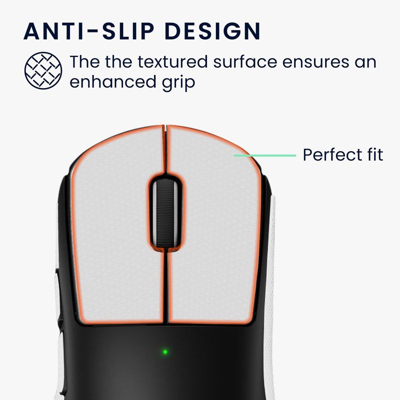 PC, gaming si accesorii - Periferice PC - Periferice Diverse - Grip mouse Kwmobile pentru Logitech G Pro Wireless 2/Wireless 3, piele ecologica, alb, autoadeziv, anti-alunecare - Infinity.ro