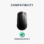 PC, gaming si accesorii - Periferice PC - Periferice Diverse - Set picioruse mouse Kwmobile pentru SteelSeries Rival 3, PTFE, negru, autoadezive, alunecare usoara - Infinity.ro