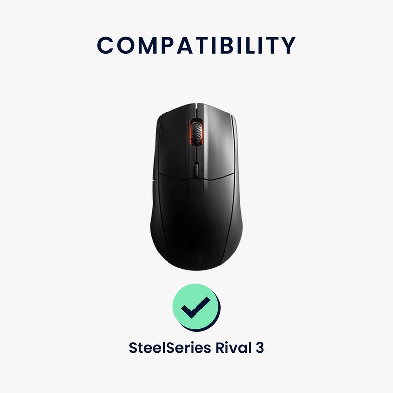 PC, gaming si accesorii - Periferice PC - Periferice Diverse - Set picioruse mouse Kwmobile pentru SteelSeries Rival 3, PTFE, negru, autoadezive, alunecare usoara - Infinity.ro