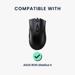 PC, gaming si accesorii - Periferice PC - Periferice Diverse - Grip mouse Kwmobile pentru ASUS ROG Gladius II, piele ecologica, negru, autoadeziv, anti-alunecare - Infinity.ro