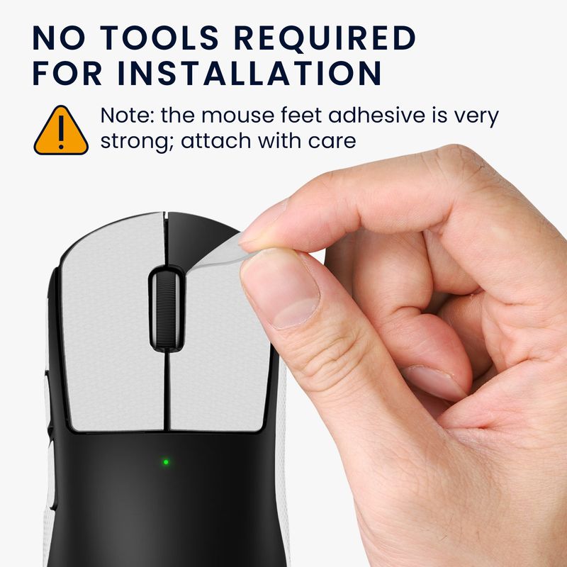 PC, gaming si accesorii - Periferice PC - Periferice Diverse - Grip mouse Kwmobile pentru Logitech G Pro Wireless 2/Wireless 3, piele ecologica, alb, autoadeziv, anti-alunecare - Infinity.ro