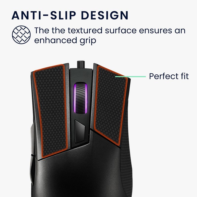 PC, gaming si accesorii - Periferice PC - Periferice Diverse - Grip mouse Kwmobile pentru ASUS ROG Gladius II, piele ecologica, negru, autoadeziv, anti-alunecare - Infinity.ro