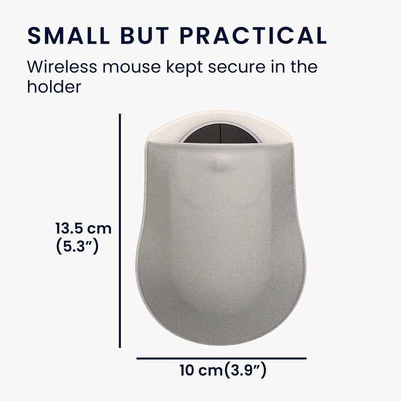 PC, gaming si accesorii - Periferice PC - Periferice Diverse - Suport autoadeziv Kwmobile pentru Apple Magic Mouse, Logitech Pebble si Samsung Mouse Slim, elastan, gri, flexibil - Infinity.ro