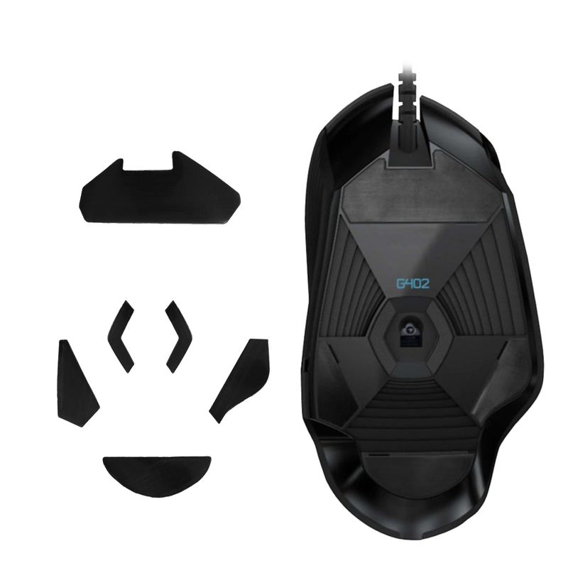 PC, gaming si accesorii - Periferice PC - Periferice Diverse - Set picioruse mouse Kwmobile pentru Logitech G402, PTFE, negru, autoadezive, alunecare usoara - Infinity.ro
