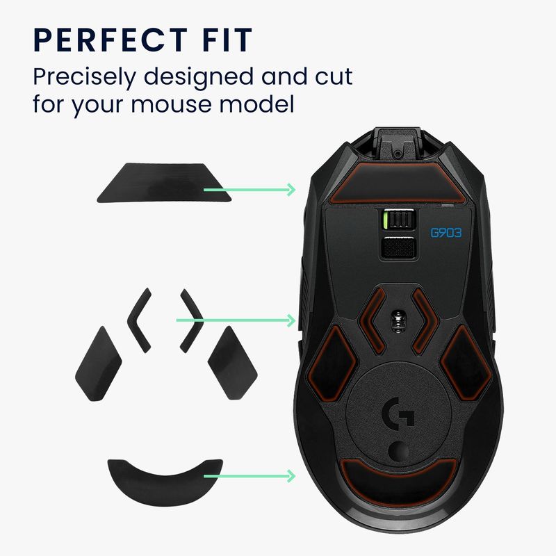 PC, gaming si accesorii - Periferice PC - Periferice Diverse - Set picioruse mouse Kwmobile pentru Logitech G903, PTFE, negru, autoadezive, alunecare usoara - Infinity.ro