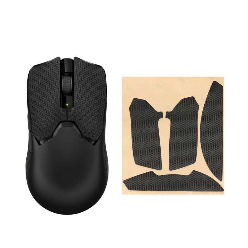 PC, gaming si accesorii - Periferice PC - Periferice Diverse - Grip mouse Kwmobile pentru Razer Viper V2 Pro, piele ecologica, negru, autoadeziv, anti-alunecare - Infinity.ro