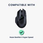 PC, gaming si accesorii - Periferice PC - Periferice Diverse - Grip mouse Kwmobile pentru Razer Basilisk X HyperSpeed, piele ecologica, negru, autoadeziv, anti-alunecare - Infinity.ro