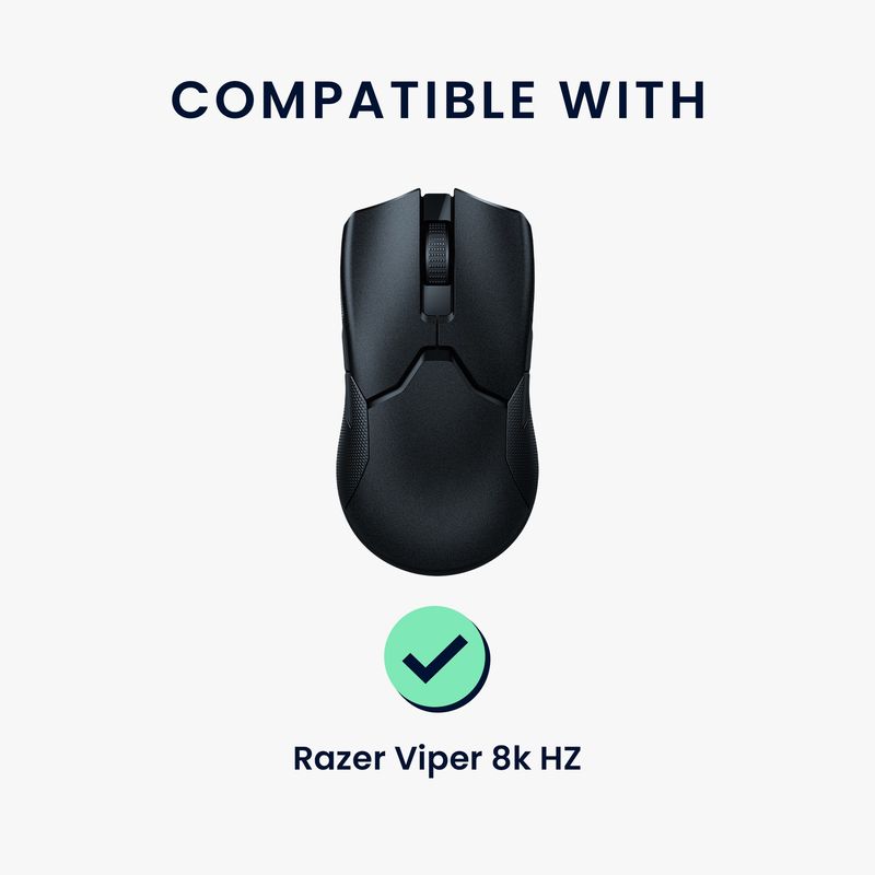 PC, gaming si accesorii - Periferice PC - Periferice Diverse - Grip mouse Kwmobile pentru Razer Viper 8KHz, piele ecologica, negru, autoadeziv, anti-alunecare - Infinity.ro