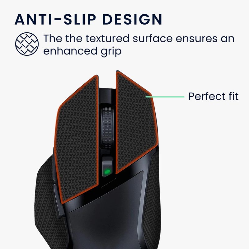 PC, gaming si accesorii - Periferice PC - Periferice Diverse - Grip mouse Kwmobile pentru Razer Basilisk X HyperSpeed, piele ecologica, negru, autoadeziv, anti-alunecare - Infinity.ro