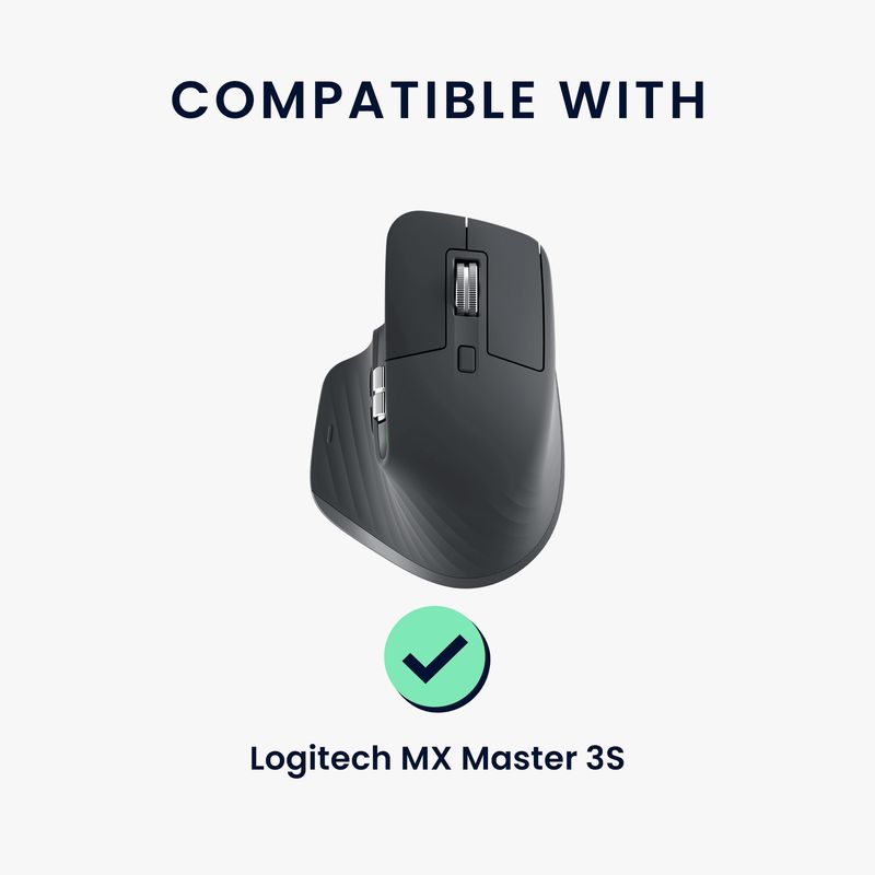 PC, gaming si accesorii - Periferice PC - Periferice Diverse - Grip mouse Kwmobile pentru Logitech MX Master 3S, piele ecologica, negru, autoadeziv, anti-alunecare - Infinity.ro
