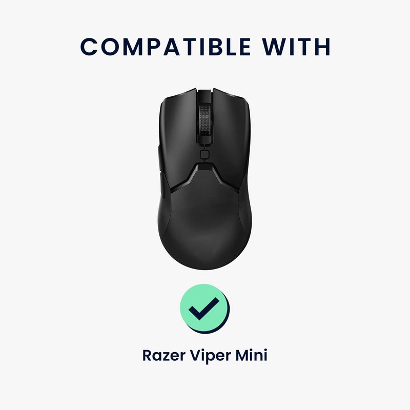 PC, gaming si accesorii - Periferice PC - Periferice Diverse - Grip mouse Kwmobile pentru Razer Viper Mini, piele ecologica, negru, autoadeziv, anti-alunecare - Infinity.ro
