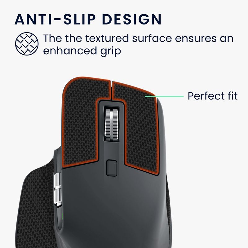 PC, gaming si accesorii - Periferice PC - Periferice Diverse - Grip mouse Kwmobile pentru Logitech MX Master 3S, piele ecologica, negru, autoadeziv, anti-alunecare - Infinity.ro
