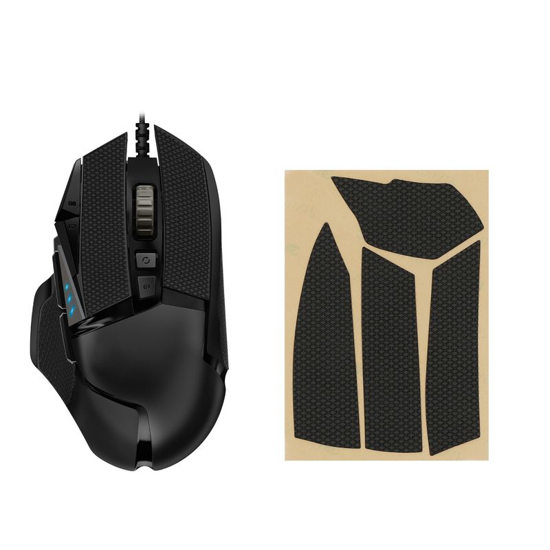 PC, gaming si accesorii - Periferice PC - Periferice Diverse - Grip mouse Kwmobile pentru Logitech G502, piele ecologica, negru, autoadeziv, anti-alunecare - Infinity.ro