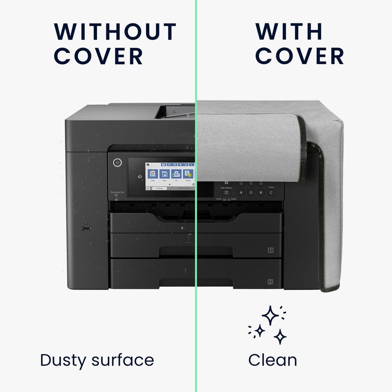 PC, gaming si accesorii - Imprimante, scanere & consumabile - Consumabile si accesorii - Accesorii imprimante - Husa imprimanta Kwmobile pentru Epson WorkForce WF-7840DTWF, WF-7310DTW, antizgarieturi, antipraf, textil, gri - Infinity.ro
