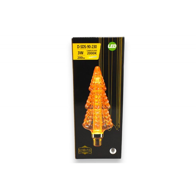 Casa si Gradina - Corpuri si surse de iluminat - Becuri si tuburi neon - Becuri - Bec decorativ Vintage in forma de  BRAD ,dimabil 3W E27 D-SDS-90-230 - Infinity.ro