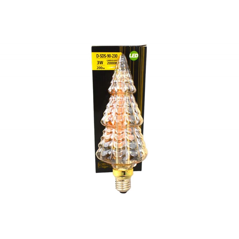 Casa si Gradina - Corpuri si surse de iluminat - Becuri si tuburi neon - Becuri - Bec decorativ Vintage in forma de  BRAD ,dimabil 3W E27 D-SDS-90-230 - Infinity.ro