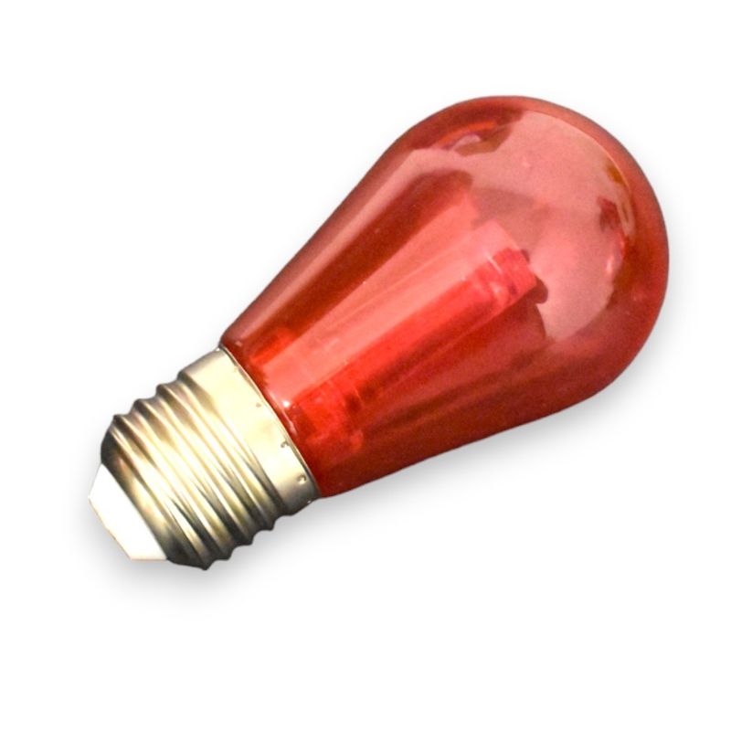 Casa si Gradina - Corpuri si surse de iluminat - Becuri si tuburi neon - Becuri - Bec  LED S14 rosie E27 transparent - Infinity.ro