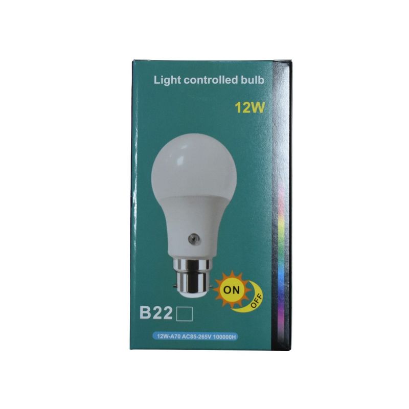 Casa si Gradina - Corpuri si surse de iluminat - Becuri si tuburi neon - Becuri - Bec LED E27 12W cu senzor crepuscular, auto ON/OFF, 6500K ,culoare- alb, rece - Infinity.ro