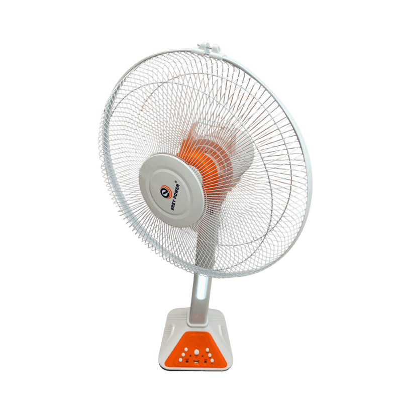 Electronice si Electrocasnice - Climatizare si sisteme de incalzire - Aparate racire aer - Ventilatoare - Ventilator cu Picior Reincarcabil AC/DC 16", 48W, Acumulator 12V 5Ah, LED Integrat, Telecomanda, USB si Timer - Infinity.ro