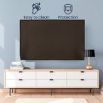 TV, Audio-Video si Foto - Accesorii TV si audio - Accesorii TV - Husa de protectie pentru TV Kwmobile, protectie la praf, 85 inch, textil, maro - Infinity.ro