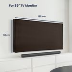 TV, Audio-Video si Foto - Accesorii TV si audio - Accesorii TV - Husa de protectie pentru TV Kwmobile, protectie la praf, 85 inch, textil, maro - Infinity.ro