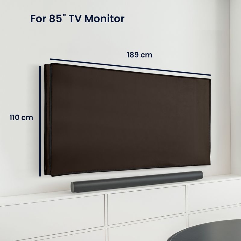 TV, Audio-Video si Foto - Accesorii TV si audio - Accesorii TV - Husa de protectie pentru TV Kwmobile, protectie la praf, 85 inch, textil, maro - Infinity.ro