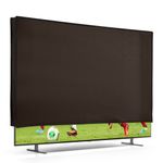 TV, Audio-Video si Foto - Accesorii TV si audio - Accesorii TV - Husa de protectie pentru TV Kwmobile, protectie la praf, 85 inch, textil, maro - Infinity.ro
