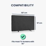 TV, Audio-Video si Foto - Accesorii TV si audio - Accesorii TV - Husa de protectie pentru TV Kwmobile, protectie la apa, 75 inch, poliester, negru - Infinity.ro