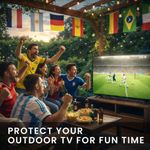 TV, Audio-Video si Foto - Accesorii TV si audio - Accesorii TV - Husa de protectie pentru TV Kwmobile, protectie la apa, 75 inch, poliester, negru - Infinity.ro
