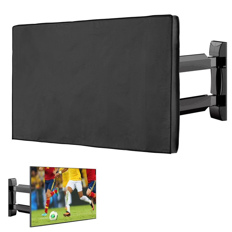 TV, Audio-Video si Foto - Accesorii TV si audio - Accesorii TV - Husa de protectie pentru TV Kwmobile, protectie la apa, 75 inch, poliester, negru - Infinity.ro