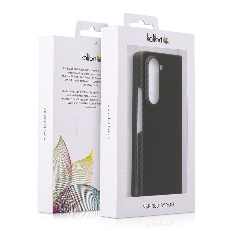 Laptop, Telefoane si Tablete - Telefoane mobile si accesorii - Accesorii Telefoane - Huse telefoane - Husa Kalibri pentru Samsung Galaxy Z Fold5, protectie la socuri, aramida, negru - Infinity.ro